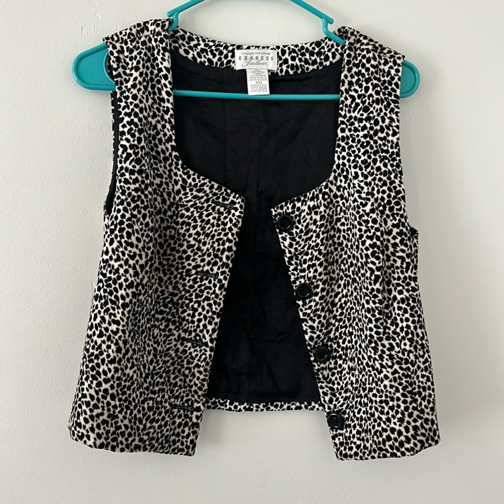 Vintage animal print vest